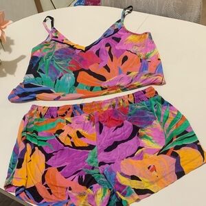 Tropical Multicolor Cami & Short Set - Women